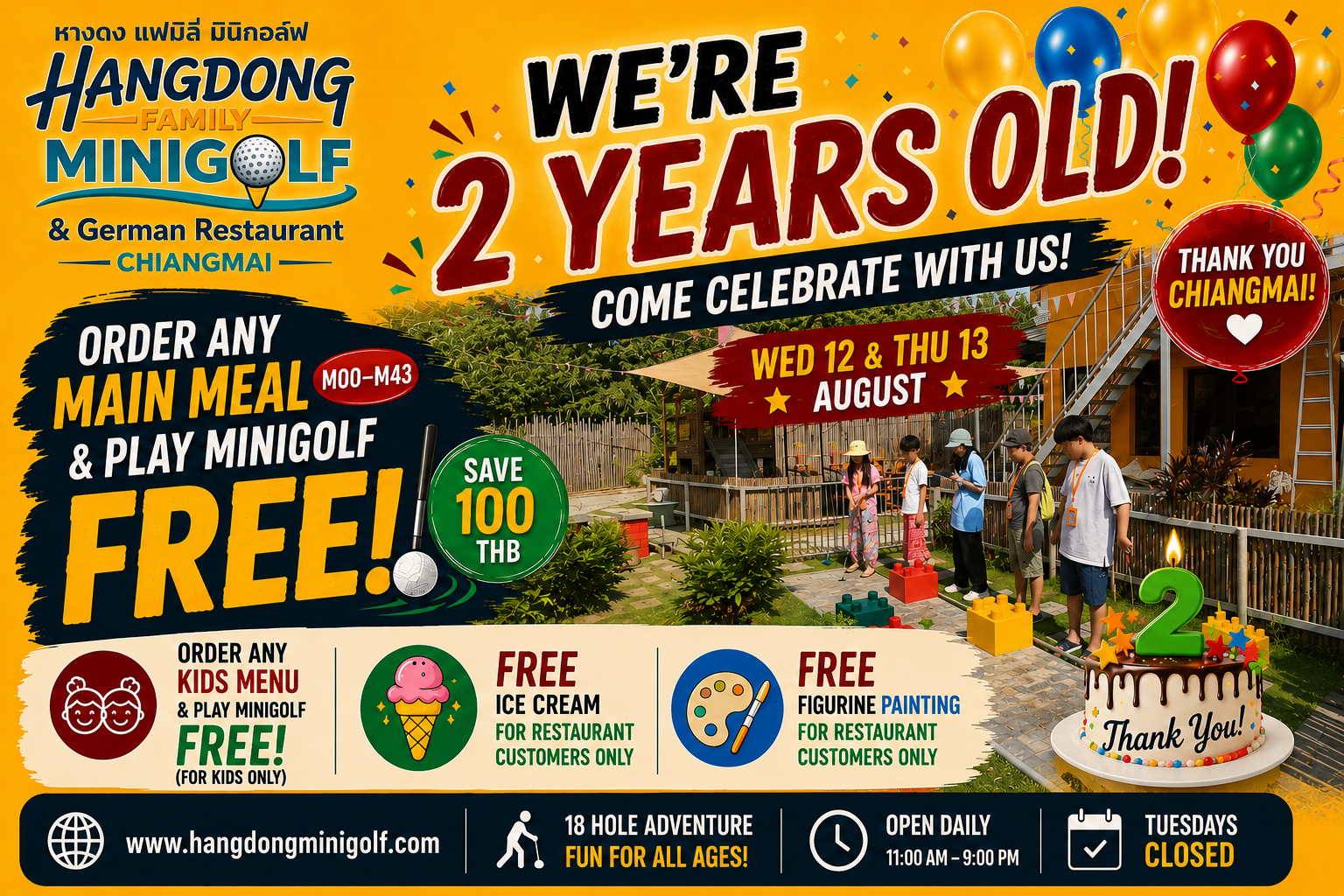 🎉 Hangdong Family Minigolf Turns 2 – Celebrate With Us!