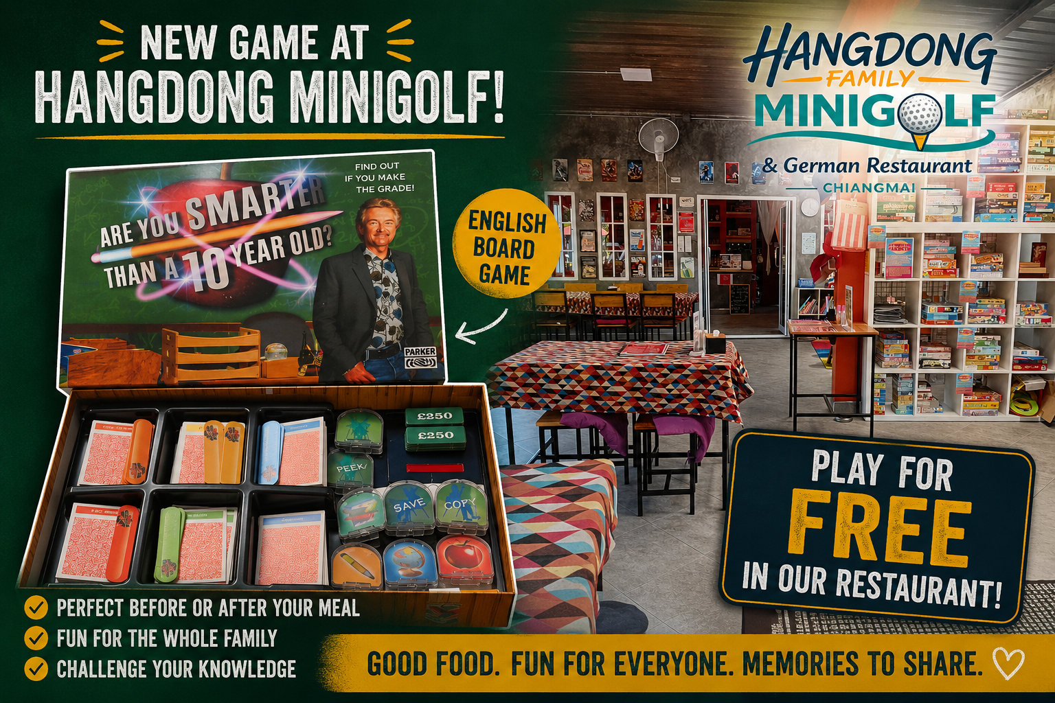 New at Hangdong Minigolf: “Are You Smarter Than a 10 Year Old?”