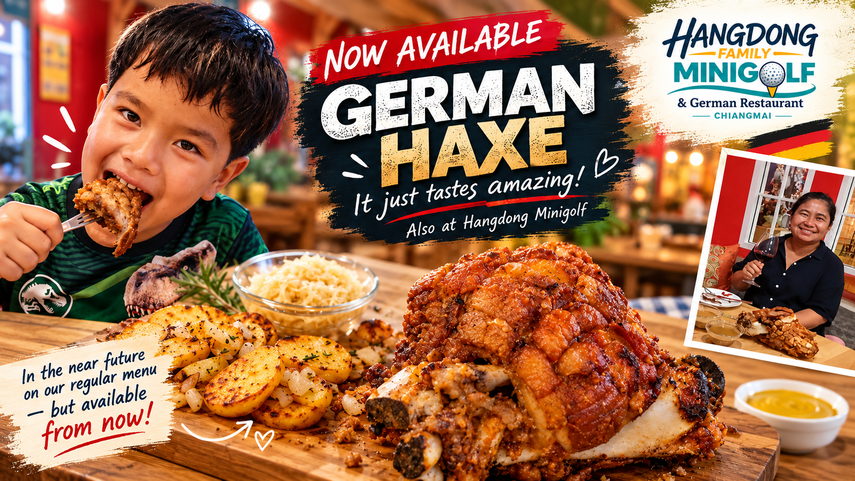 German Pork Knuckle in Chiang Mai – A Taste of Germany at Hangdong Minigolf