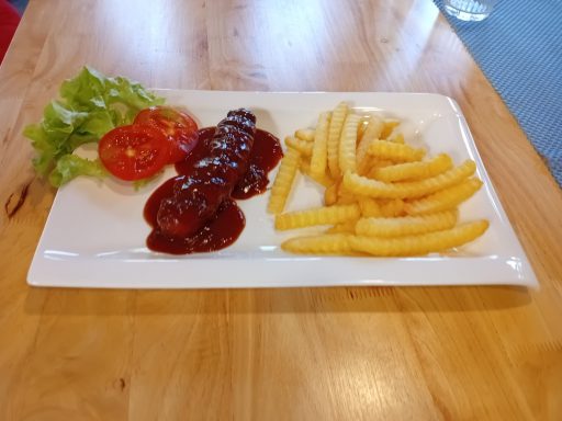 German food Chiang Mai schnitzel fries Hangdong Minigolf restaurant