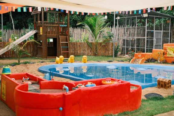 water playground Chiang Mai Hangdong kids splash park boats slide climbing